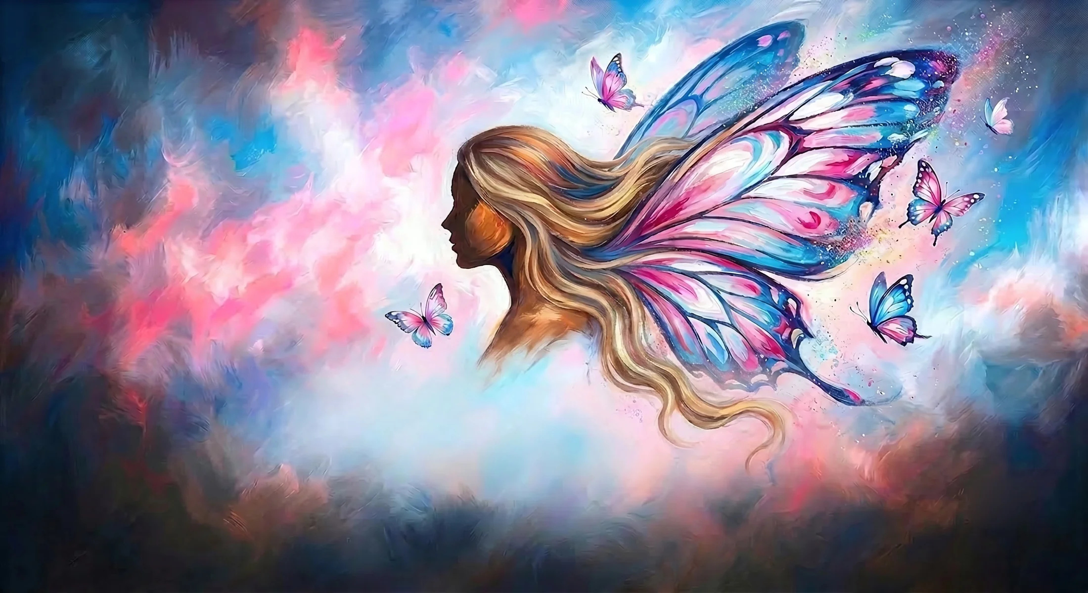 Veloria.art – žena s motýlími křídly