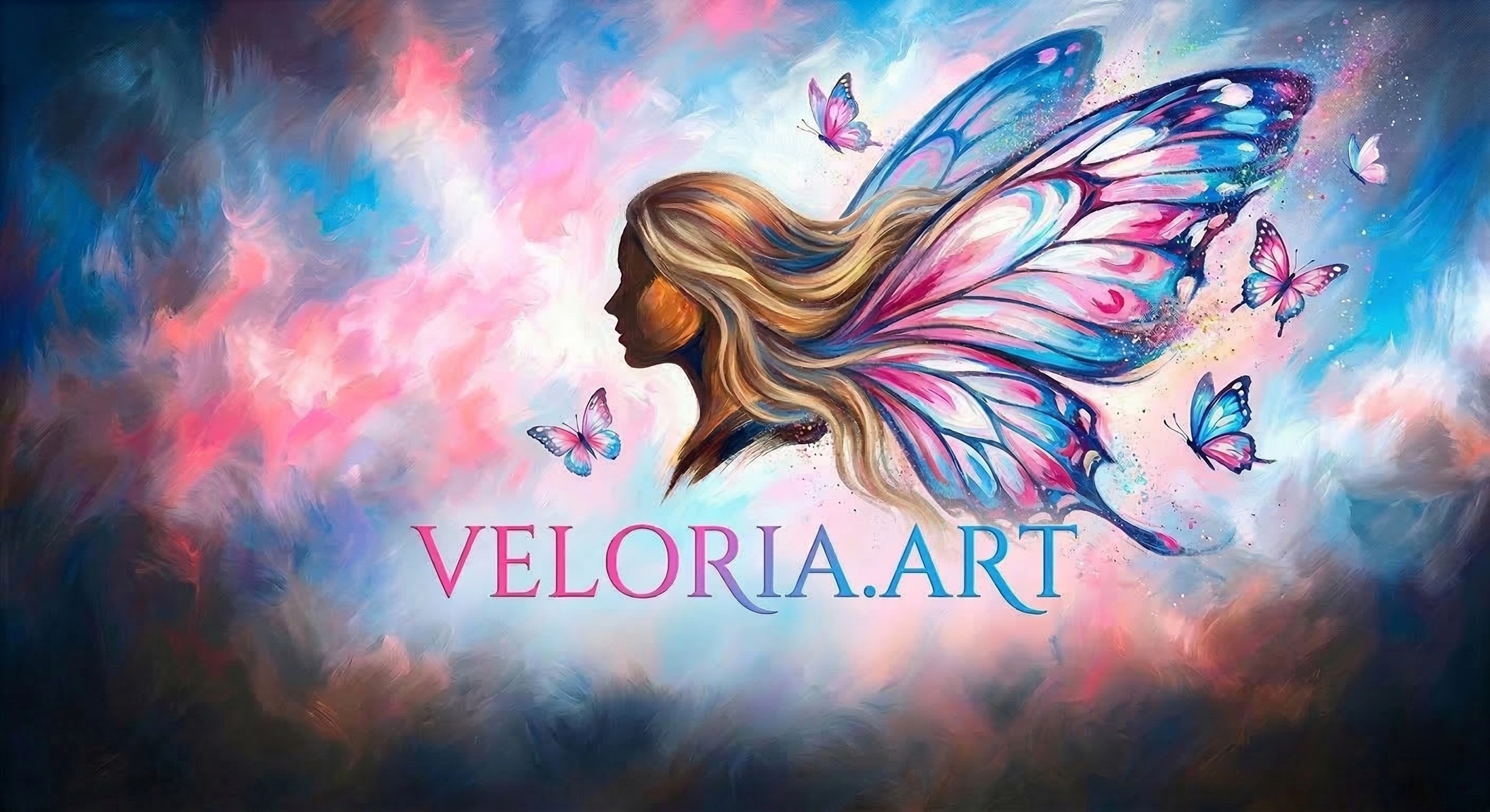 Veloria.art – žena s motýlími křídly